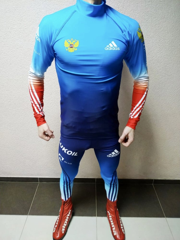 Лыжный комбез гоночный адидас желтый