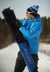 Чехол для лыж Nordski 195см 1 парa Black/Blue NSV141195